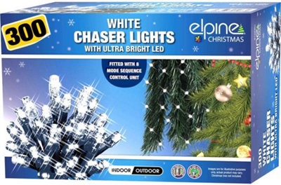 300 Led White Chaser Lights Christmas Snowing Icicle Lights Bright Xmas Tree Indoor Outdoor from B&Q