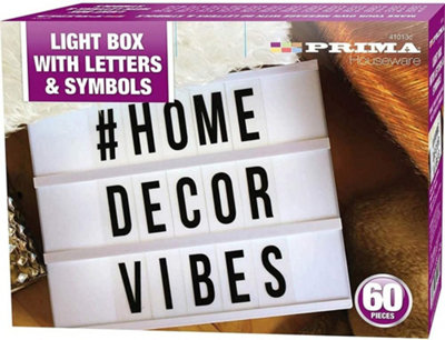  - 60Pc Light Up Letter And Symbol Box Cinematic Led Sign Wedding Cinema Party Plaque