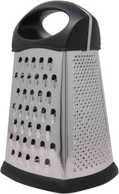 Stainless Steel Grater 10 Inch Handle Cheese Vegetables Nutmeg Kitchen Utensil 4 Sides from B&Q
