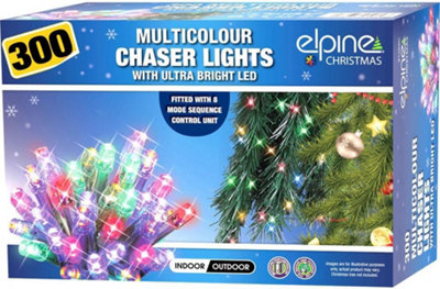 300 Led Colour Chaser Lights Christmas Led Snowing Icicle Lights Bright Xmas Tree Indoor Outdoor from B&Q