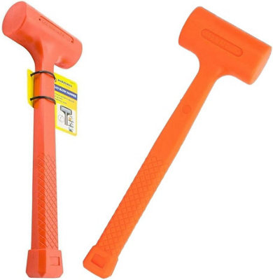 Marksman Dead Blow Hammer Non Rebound Anti Shock Heavy Duty Rubber Mallet Garage 1Lb