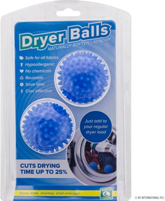 4Pc Laundry Dryer Balls Tumble Natural Reusable Washing Clothes Quick Dry from B&Q