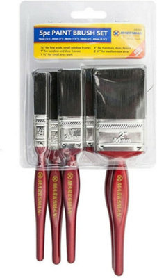 Marksman Set Of 10 Paint Brush Painting Kit Decorating Brushes Tool Handle Bristles from B&Q