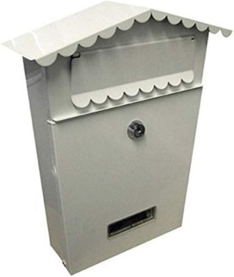 White Letter Post Mail Box Mail Box Postbox Letterbox from B&Q