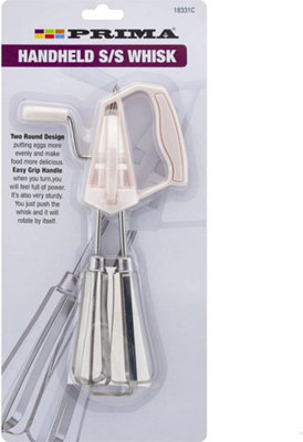  - 10 Inch Handheld Stainless Steel Whisk Egg Beater Mixer Tool Baking Blender Kitchen