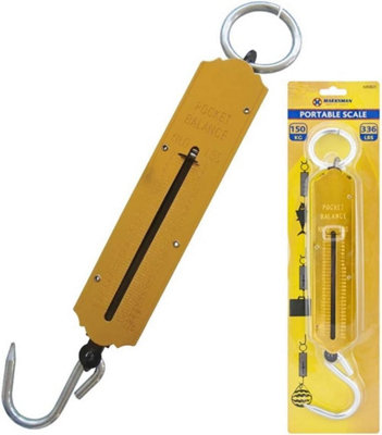 Marksman Portable Travel Suitcase Baggage Luggage Weighing Scale Hook Weight 150Kg