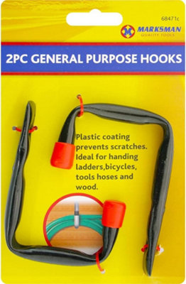Marksman 4Pc General Purpose Jumbo Hooks Utility Multi Use Bike Ladder Hose Shed from B&Q