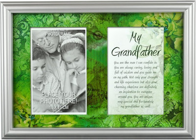  - Personal Photo Frame With Stand Memory Picture Print Poem Wall Hanging Message My Grandfather
