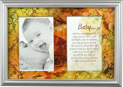  - Personal Photo Frame With Stand Memory Picture Print Poem Wall Hanging Message Baby