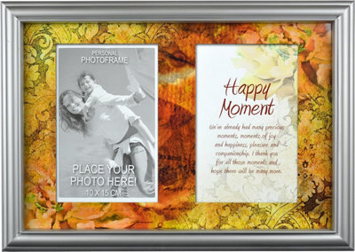  - Personal Photo Frame With Stand Memory Picture Print Poem Wall Hanging Message Happy Moment