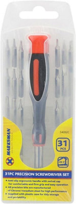 Marksman 31Pc Precision Screwdriver Set Phillips Hex Driver Torx Case Mobiles Repair from B&Q