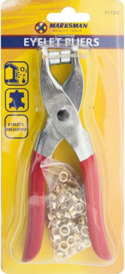 Eyelet Plier Punch Tool Diy Hole Maker Leather Craft Kit With Brass Eyelets from B&Q