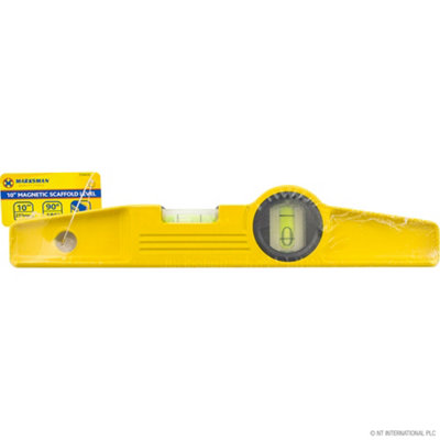 Marksman Heavy Duty Magnetic Scaffold Boat Spirit Level Scaffolder Builders 10 Inch from B&Q