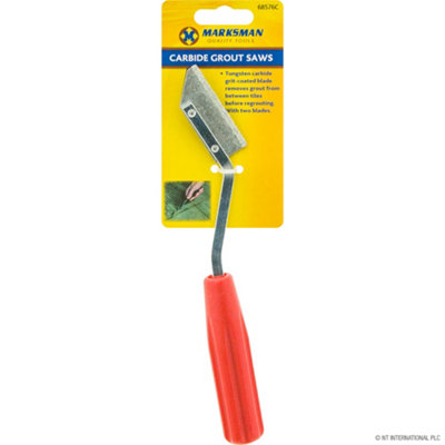 Marksman Pack Of 2 Tile Grout Saw Rake Remover Tungsten Carbide Floor Wall File Tool Heavy Duty from B&Q