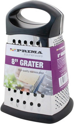 8 Inch Stainless Steel Grater Handle Cheese Vegetables Kitchen Utensil 4 Sided from B&Q