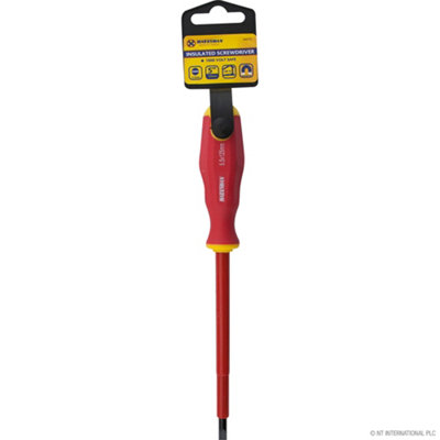 Marksman Set Of 2 Insulated Screwdriver Set 5.5mm Plastic Hand Tool Diy Flat Magnetic 5 Inch from B&Q