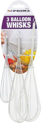 3Pc Balloon Whisks Mixer Mix Egg Beater Whisk Hand Blender Cooking Tool from B&Q