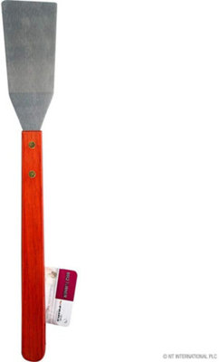 Stainless Steel Bbq Turner Barbecue Grill Wooden Handle Food Cooking Tool from B&Q