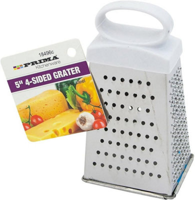 5 Inch Stainless Steel Grater Handle Cheese Vegetables Kitchen Utensil 4 Sided from B&Q