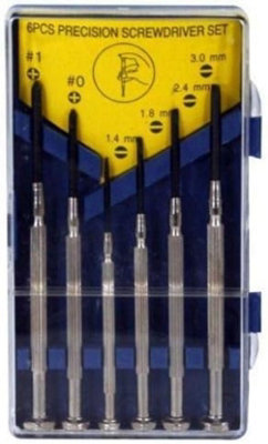  - 6Pc Precision Screwdriver Set Mobile Watch New Slot Phillips Screw Bits