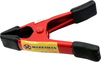Marksman 4 Inch Metal Spring Clamps Rubber Coated Ends Clips Vice Strong Grip from B&Q