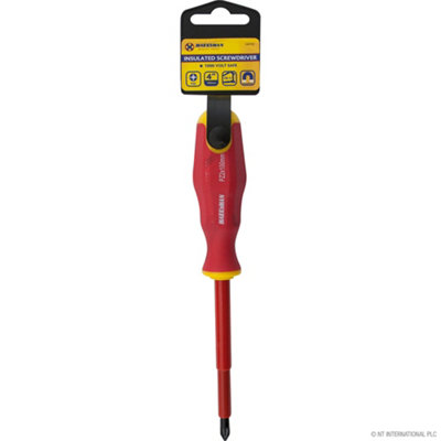 Marksman Insulated Screwdriver Plastic Handle Hand Tool Diy Workshop Magnetic 4 Inch from B&Q