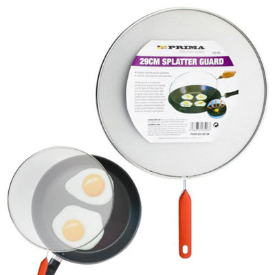 Metal Mesh Splatter Cover Lid Cooking Frying Pan Kitchen With Handle 29Cm from B&Q