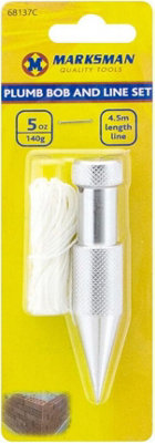 Marksman Stainless Steel Plumb Plum Bob Weight And Line Checking Set Building Diy from B&Q