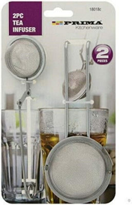2Pc Stainless Steel Strainer Infuser Filter Herbal Coffee Tea Bag Reusable from B&Q