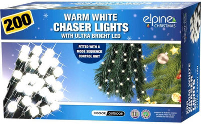 200 Warm White Chaser Christmas Led Snowing Icicle Lights Bright Xmas Tree Indoor from B&Q