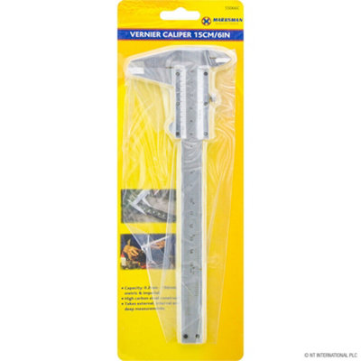 6' Inch Carbon Steel Vernier Caliper Micrometer Measuring Tool Gauge Ruler 15Cm from B&Q
