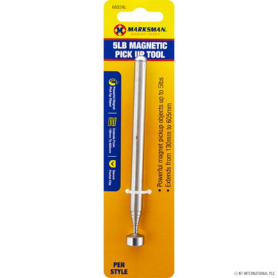 Marksman Pack Of 2 5Lb Portable Telescopic Magnetic Long Easy Grip Pen Pick Up Rod from B&Q