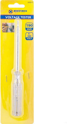 Marksman Set Of 2 Voltage Tester Electrical Mains Screwdriver 190mm 6-380 Volt Electricians from B&Q