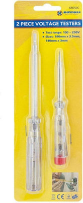 Marksman Set Of 4 Voltage Tester Electrical Mains Voltage Tester Electricians Screwdriver from B&Q