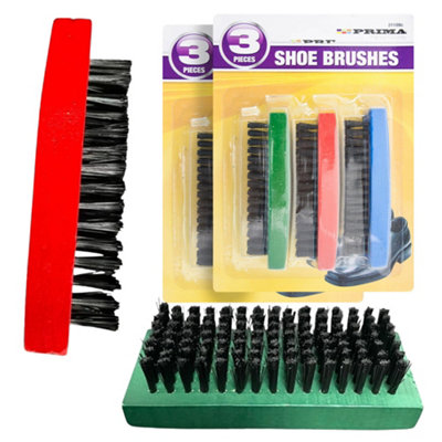 Pack Of 6 Shoes Brush Wood Handle Cleaning Polishing Hand Scrubber from B&Q