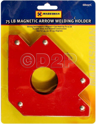 Marksman 75Lb Magnetic Welding Holder Arrow Magnet 3 Angles Soldering Hand Tool from B&Q