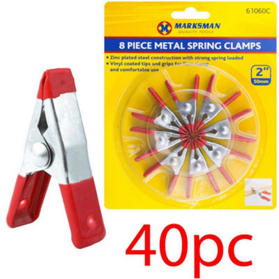 Set Of 40 Metal Market Stall 2 Inch Spring Clamps Clips Tent Tarpaulin Awning Tarp Clip from B&Q