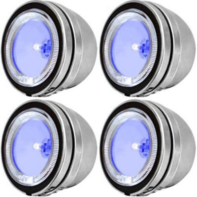 Set Of 4 Blue Halogen Car Light 5Inch Spotlights Fog Spot Lights Fog Lights Led Lamp