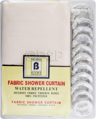 B&Q Polyester Fabric Plain Bathroom Shower Curtains With Rings Bathroom Accessories