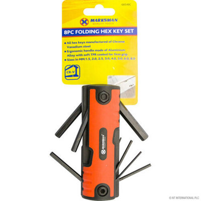 8Pc Folding Hex Key Set Screwdriver Workshop Diy Mechanic Tool Allen Key from B&Q