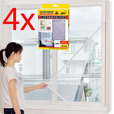  - 4 X Large Window Screen Mesh Net Fly Insect Bug Mosquito Moth Door Netting