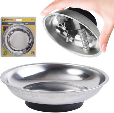  - Magnetic Parts Tray 6" 150mm Magnetic Dish Stainless Steel Garage Holder