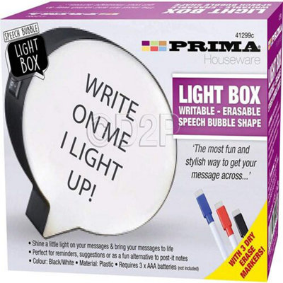 Speech Bubble Shape Light BoxLed Light Message Display Box With Letters Symbols Word from B&Q