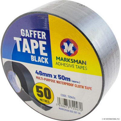 4 X Black Gaffer Tape Duct Gaffer 48M X 50M from B&Q