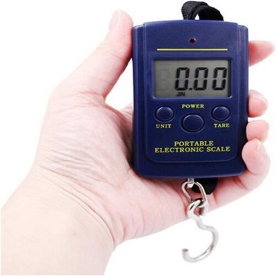 Portable 40Kg Digital Weighing Hanging Scales Fishing Suitcase Luggage Bag from B&Q