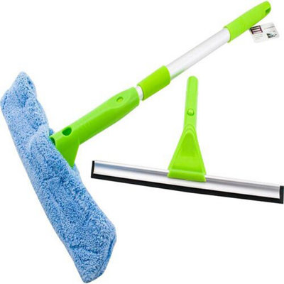 Telescopic Mop Microfiber Cloth Squeegee Kitchen Floor Tile Sweeper Cleaner from B&Q