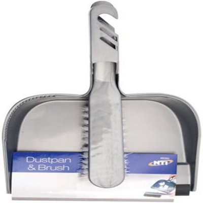 Dustpan Brush Set Home Sweeping Dust Sweeper Kitchen Clean Nylon Bristles New from B&Q