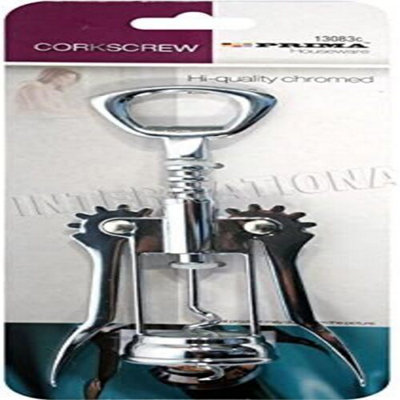 Corkscrew Wine Bottle Opener Handles Stainless Steel Waiter Kitchen Chrome from B&Q