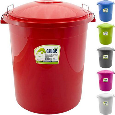  - Large 70L Multi Purpose Bucket With Handles Storage Organiser Waste Garden
