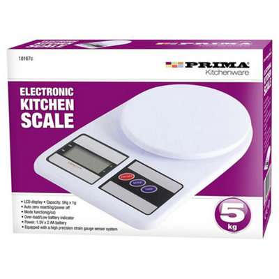 5Kg Electronic Kitchen Scale Lcd Weighing Food Diet Weight Balance Cooking from B&Q